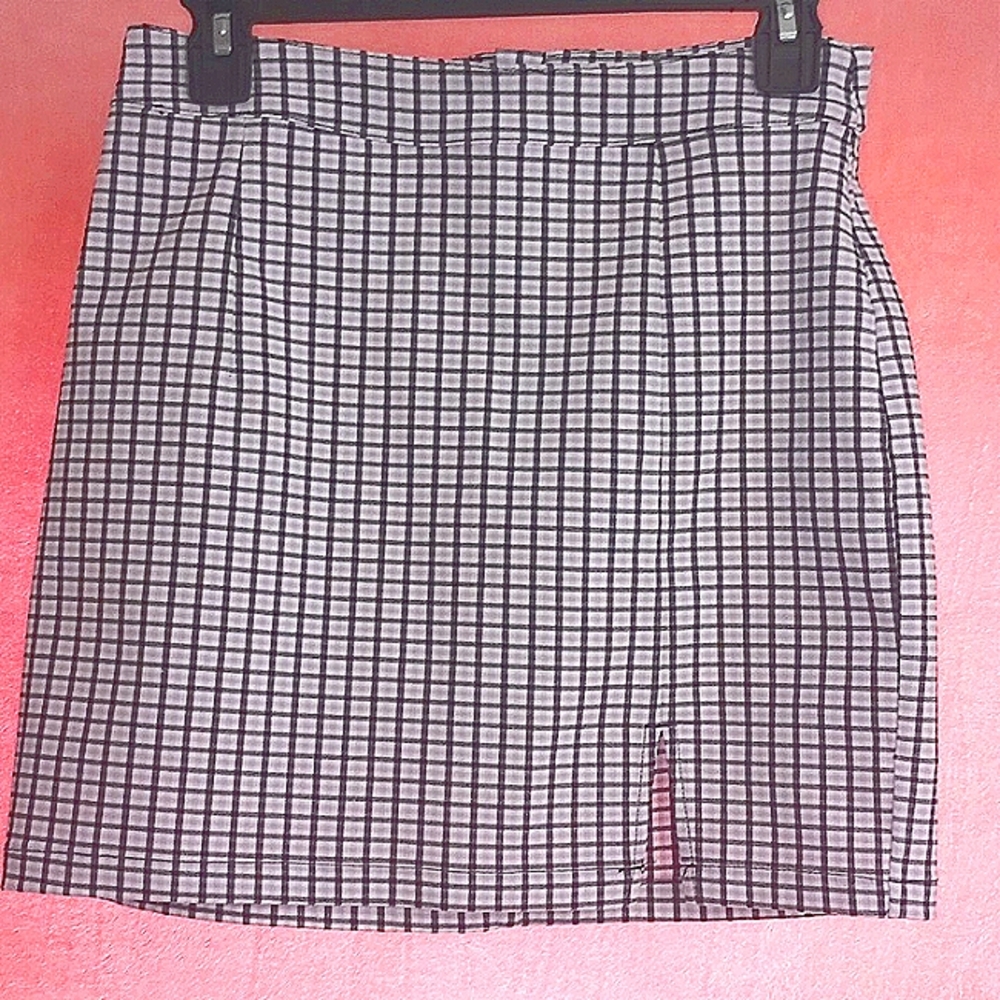 Garage Monochrome Checkered Mini Skirt - Size M